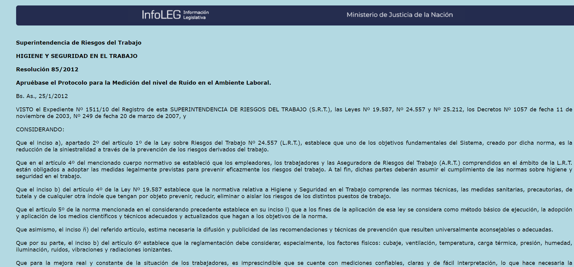 De qué se trata la Resolución SRT 8512 y qué establece